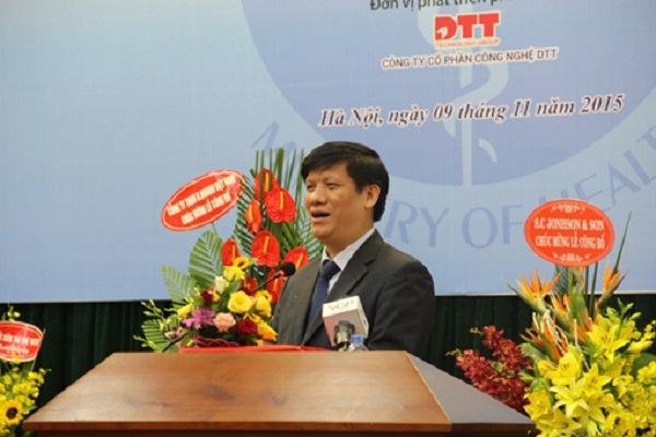 GS.TS. Nguyễn Thanh Long – Thứ trưởng Bộ Y tế phát biểu tại Lễ khai trương
