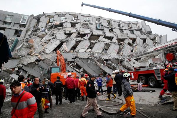 Trận động đất ở Đài Loan khiến hàng chục ngôi nhà bị sập