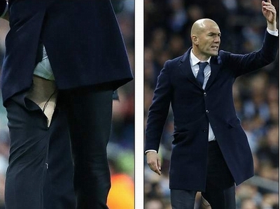 Zidane lại rách toạc quần vì chỉ đạo quá hăng!