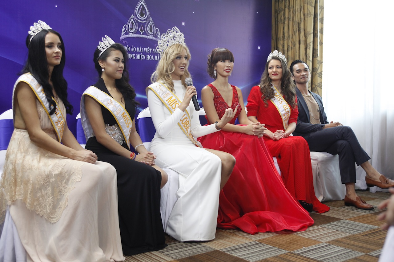Miss Global bật mí bí quyết tỏa sáng cho Hoa khôi Áo dài