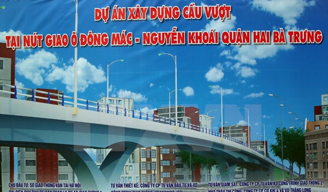 Hà Nội khởi công xây cầu vượt nút giao Ô Đông Mác-Nguyễn Khoái