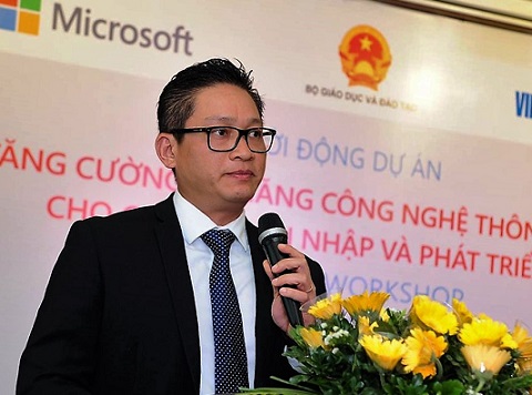 Ông Vũ Minh Trí - Tổng Giám đốc Microsoft Việt Nam phát biểu tại sự kiện.