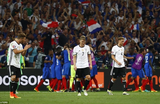 Tuyển Đức đã phải chấm dứt giấc mơ Euro 2016 sau trận thua trước tuyển Pháp