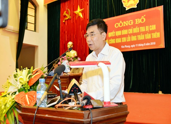 Ông Trần Văn Tuân, Phó Chánh án TAND cấp cao tại Hà Nội đã công khai xin lỗi đối với ông Trần Văn Thêm