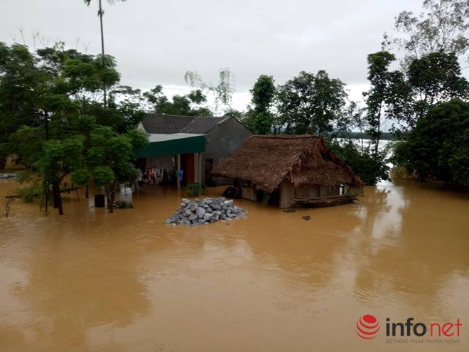 Nhiều địa phương ở tỉnh Quảng Bình bị ngập lụt trở lại do đợt lũ mới