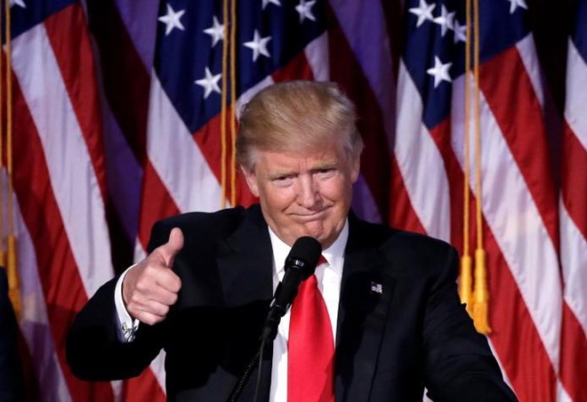 Ông Donald Trump gianh chiến thắng trong cuộc bầu cử Mỹ. (Nguồn: Reuters)