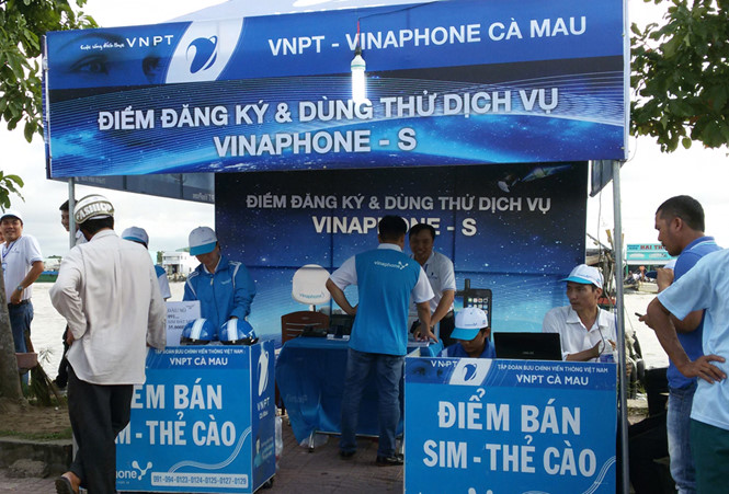 Một điểm cho đăng ký sử dụng thử dịch vụ di động vệ tinh Vinaphone-S tại Cà Mau
