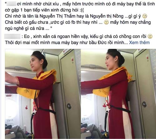 1. Nguyễn Thị Mai Ka  Cô gái có cái tên Mai Ka không còn xa lạ với những ai mến mộ các tiếp viên hàng không. Chỉ bằng một bức ảnh chụp lén của hành khách trên chuyến bay, cô nữ tiếp viên hàng không xinh đẹp đã ngay lập tức khiến cộng đồng mạng mê mẩn.
