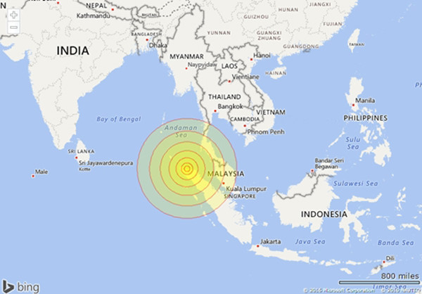 Động đất mạnh hơn 6 độ Richter gần Indonesia