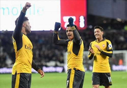 Arsenal đánh bại West Ham với tỉ số 5-1