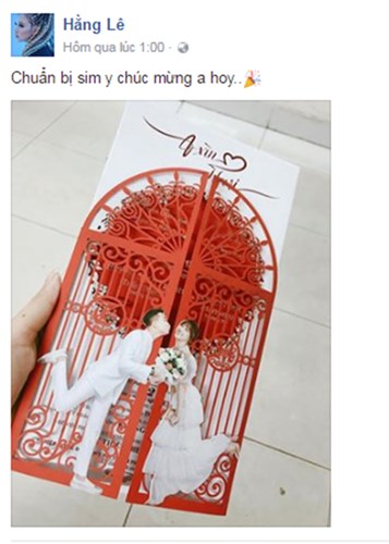 Ngoài Hoài Linh, Trấn Thành - Hari Won còn gửi thiệp cưới đến ca sĩ Minh Hằng. Trên trang cá nhân, Minh Hằng bày tỏ rất háo hức chuẩn bị trang phục để dự ngày vui của Trấn Thành. (Ảnh: Facebook Minh Hằng)