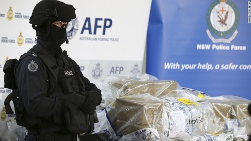 Một phần cocaine bị cảnh sát Australia thu giữ. Ảnh: CNN
