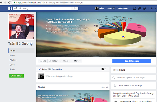 Chủ tịch Thaco bị mạo danh trên mạng xã hội