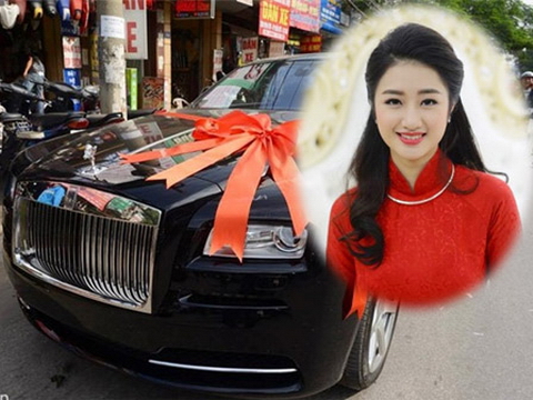 Chồng đại gia tặng Rolls-Royce Ghost 10 tỷ cho Hoa hậu Thu Ngân trong đám hỏi