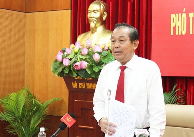 Phó Thủ tướng Trương Hoà Bình chỉ đạo hội nghị