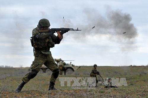 Binh sĩ Nga trong một cuộc tập trận. Ảnh: AFP/TTXVN