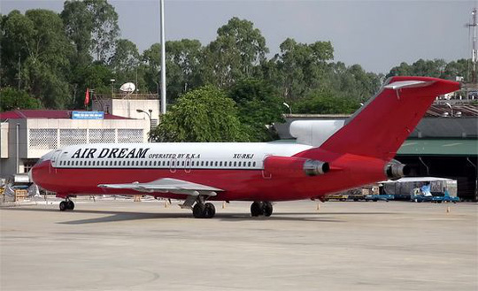 Năm 2014, máy bay Boieng 727-233 nhìn vẫn còn rõ màu sơn