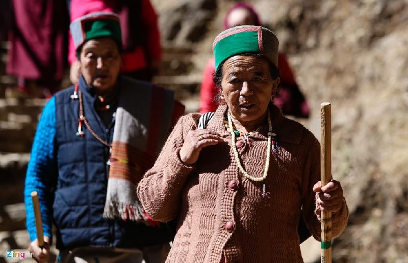 Những người hành hương đến từ Ladakh (Jammu và Kashmir, Ấn Độ).