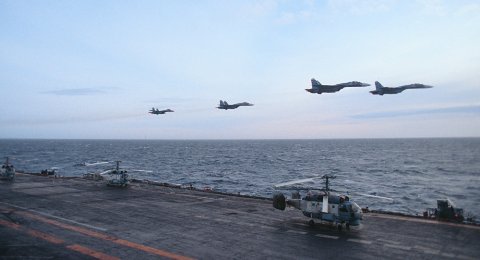 Tuy lần đầu xung trận, nhưng nhóm tàu sân bay của Nga đã thể hiện sức mạnh khiến kẻ thù phải dè chừng