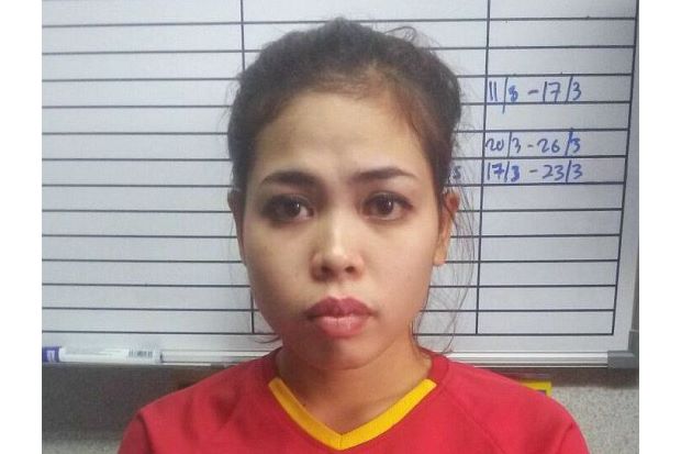 Siti Aisyah, nữ nghi phạm mang hộ chiếu Indonesia trong nghi án ông Kim Jong-nam bị sát hạt. (Ảnh: Star)