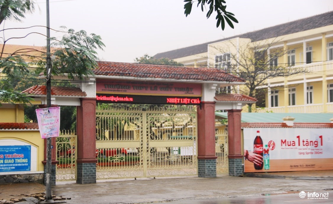 Trường THPT Lê Viết Thuật, nơi xảy ra sự việc.