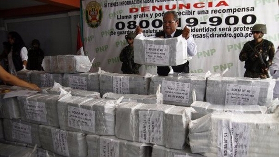 1,4 tấn ma túy vừa bị cảnh sát Peru bắt giữ