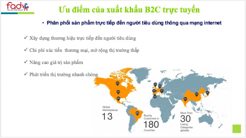 Xuất khẩu B2C trực tuyến đang là xu hướng mới thu hút doanh nghiệp Việt