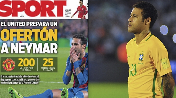 MU sẵn sàng biến Neymar thành cầu thủ đắt giá nhất thế giới!