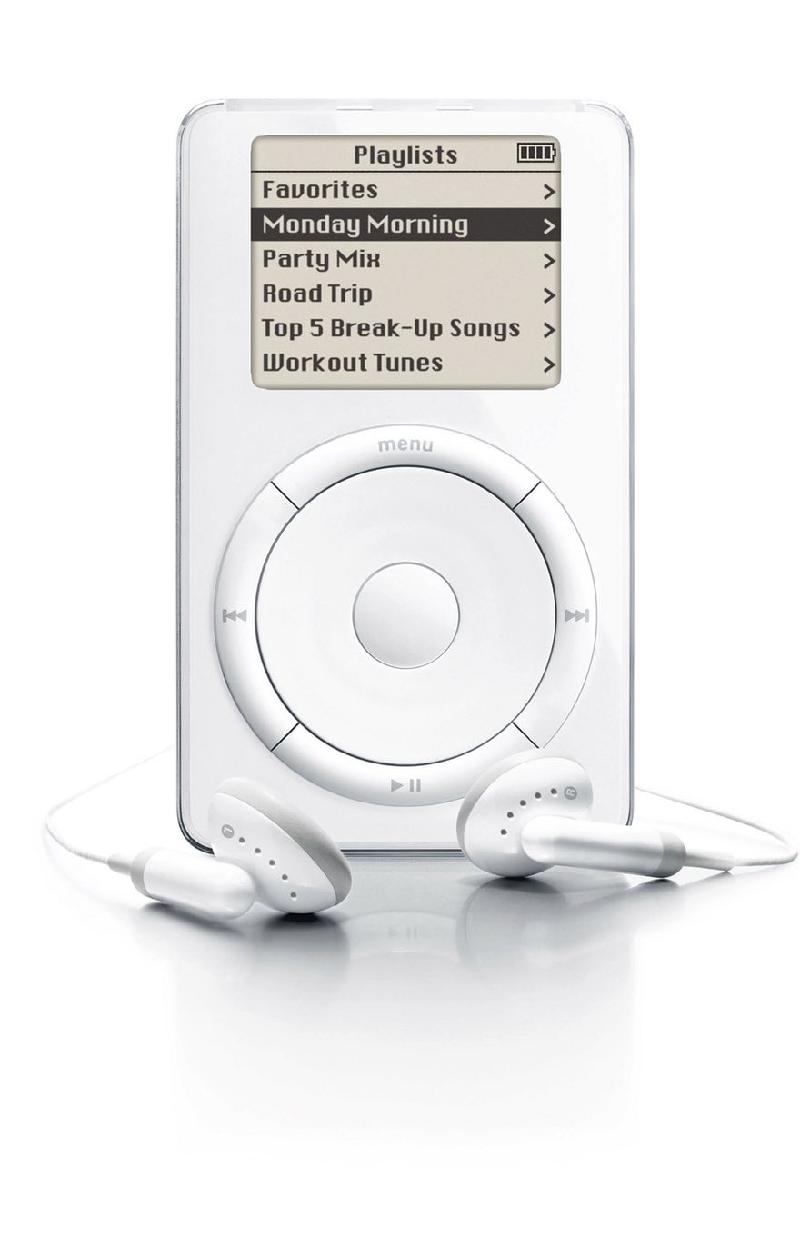 iPod - máy nghe nhạc mini: Ra đời năm 2001, iPod được coi là sự tiến hóa cuối cùng của một chiếc máy nghe nhạc. iPod không quá phổ biến, song nó lại là nền tảng để Apple trở thành một đế chế hùng mạnh như hiện nay trong làng điện tử.
