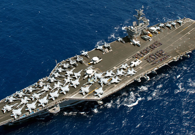 Tàu sân bay Carl Vinson của hải quân Mỹ vừa tuần tra ở Biển Đông
