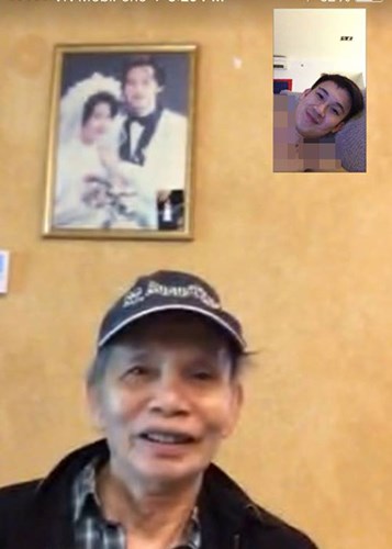  Năm 2014, trong cuộc trò chuyện điện thoại với bố, Dương Triệu Vũ - em trai Hoài Linh để lộ ảnh cưới của Hoài Linh. Tuy nhiên, hình ảnh này không rõ mặt người vợ kín tiếng của nam danh hài. Ảnh: Giadinhvaxa hoi 
