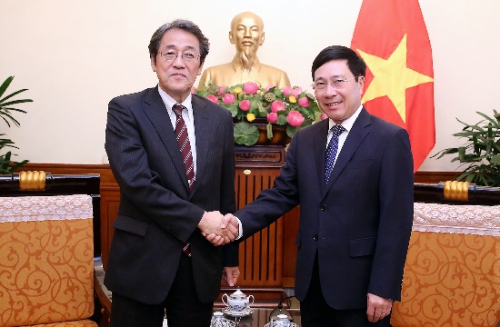 Phó Thủ tướng Phạm Bình Minh tiếp tân Đại sứ đặc mệnh toàn quyền Nhật Bản