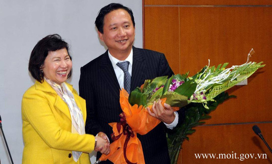 Trịnh Xuân Thanh trong một lần được trao quyết định bổ nhiệm. Ảnh: Moit.gov.vn