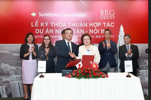 BRG và Sumitomo ký thỏa thuận hợp tác phát triển dự án đô thị Nhật Tân – Nội Bài