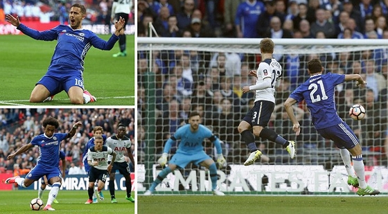Thắng kịch tính Tottenham, Chelsea vào chung kết cúp FA!