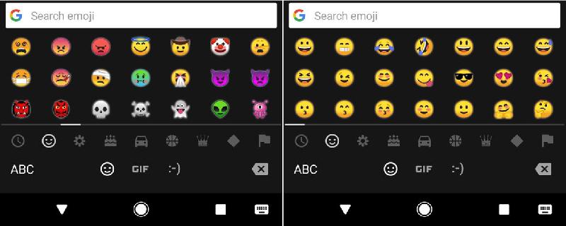 Thêm các biểu tượng cảm xúc mới: Google thiết kế lại các biểu tượng cảm xúc (emoji) của Android. Giờ đây, những biểu tượng này trông ngộ nghĩnh, sống động hơn hẳn và người dùng có thể dễ dàng lựa chọn 1 emoji biểu thị chính xác, tậm trạng hoặc cảm xúc cho mình.