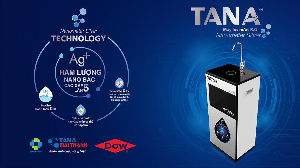 Máy lọc nước R.O Tân Á Nanometer Silver – Sản phẩm ra mắt năm 2017 ứng dụng công nghệ cao của Tập đoàn Tân Á Đại Thành