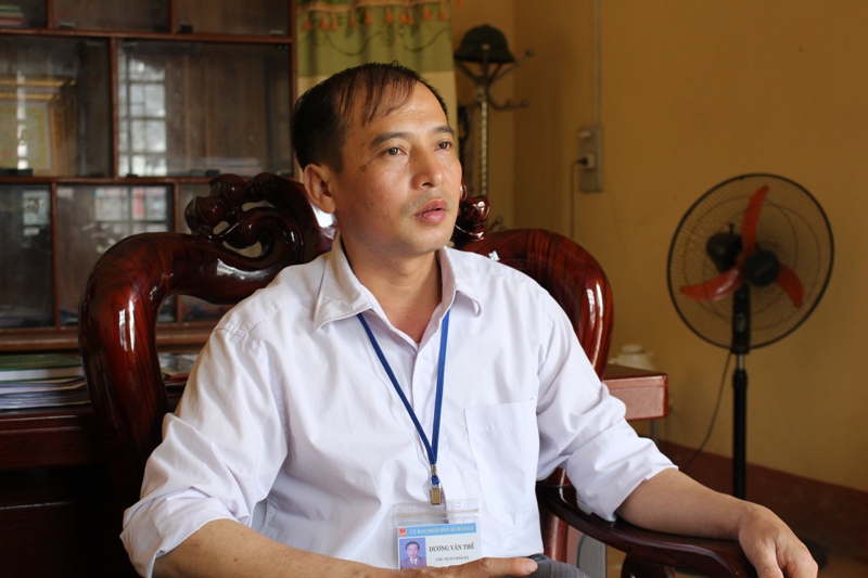 Ông Dương Văn Thế - Chủ tịch UBND xã Bảo Lý trả lời PV