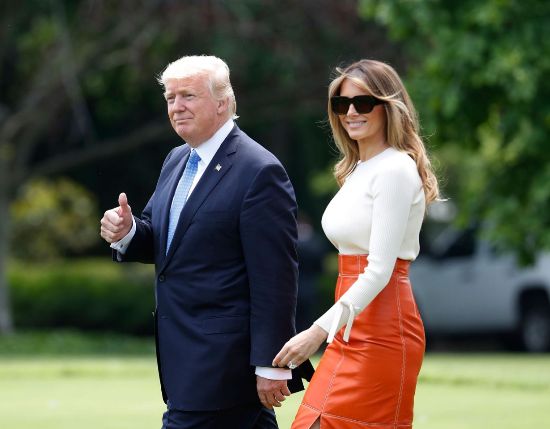 Chùm ảnh theo chân Tổng thống Trump và vợ trong chuyến công du đặc biệt
