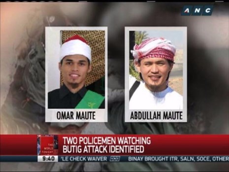 Omar Maute (trái) và Abdullah Maute là hai lãnh đạo của nhóm Maute. Ảnh: ABS-CBN NEWS