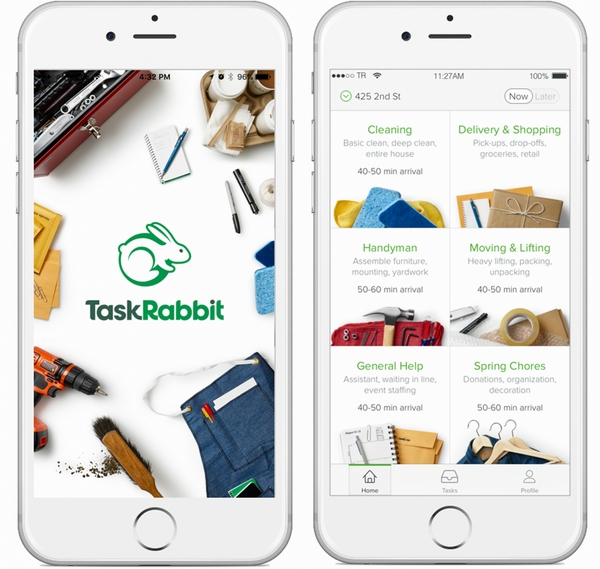 TaskRabbit kết nối bạn với những người sẽ giúp bạn di chuyển, dọn dẹp, đóng đồ gỗ...Ứng dụng này miễn phí và có cả phiên bản dành cho iOS và Android.