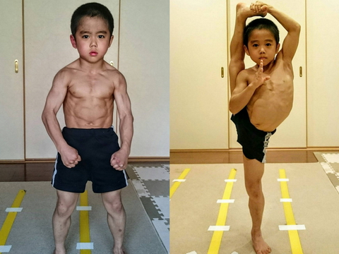 Cậu bé 7 tuổi có cơ bắp cuồn cuộn, múa võ như Lý Tiểu Long