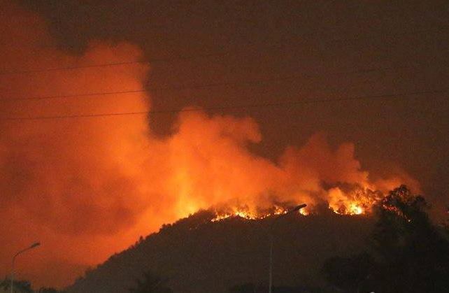Cháy dữ dội rừng Sóc Sơn, gần 2.000 người dập lửa