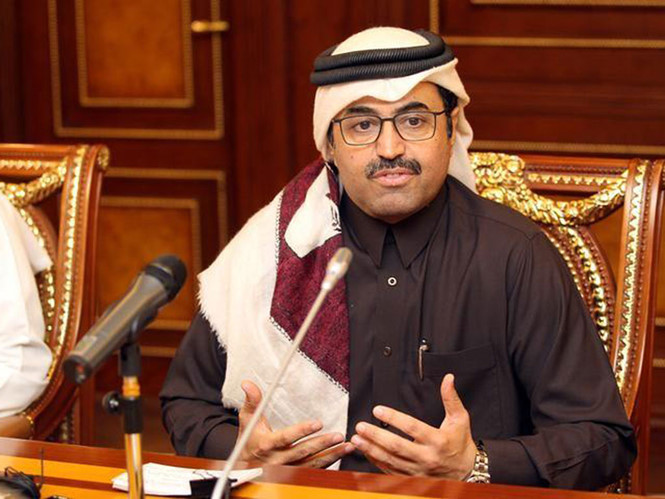 Bộ trưởng Năng lượng Qatar Mohammed al-Sada trong một buổi nói chuyện với giới truyền thông tại thủ đô Doha