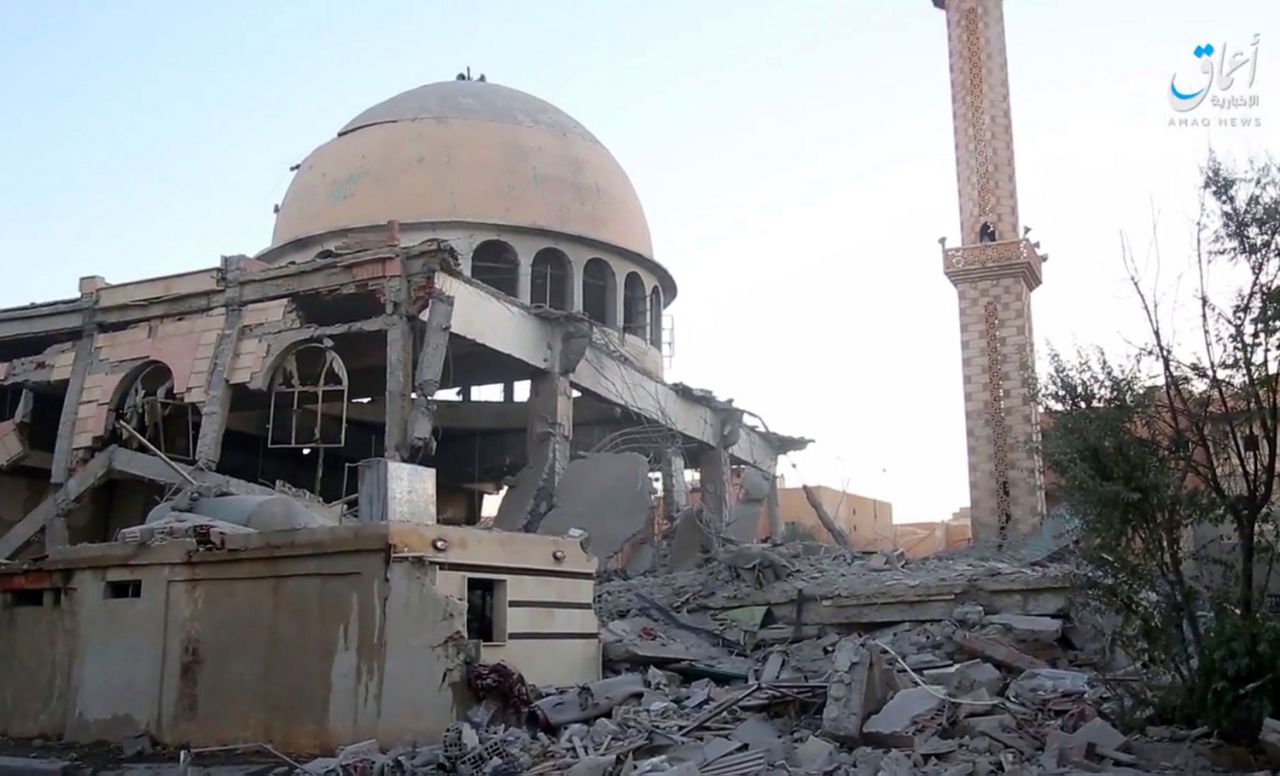 Một đền thờ Hồi giáo bị phá hủy ở Raqqa