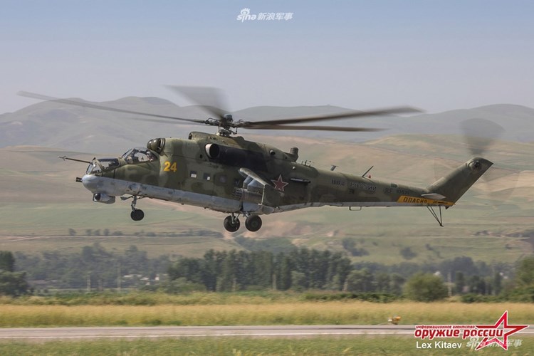 Mi-24P cũng là một trong những loại vũ khí mà Nga đã triển khai tới Syria để chống khủng bố. Nguồn ảnh: Arms-Expo 