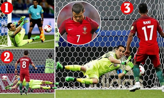Bravo đẩy 3 quả penalty, Chile tiễn Bồ Đào Nha về nước!