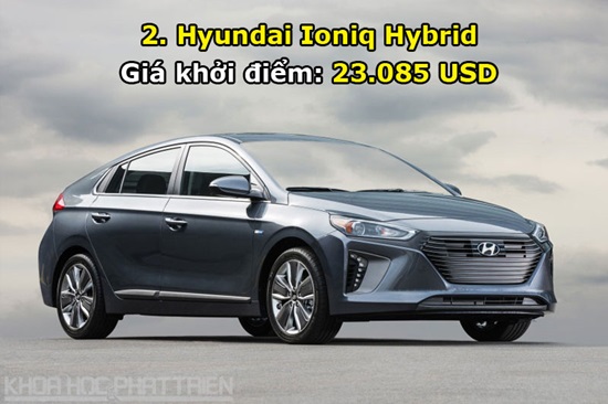 2. Hyundai Ioniq Hybrid.