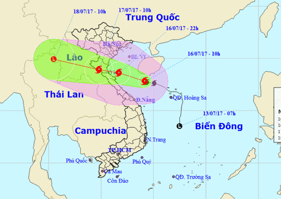 Bão số 2 giật cấp 10-11 sẽ đổ bộ từ Thanh Hóa đến Hà Tĩnh