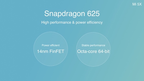 Máy được trang bị chipset Snapdragon 625, đây là con chip tầm trung 8 lõi nền tảng 64-bit, con chip này đan được sử dụng trên Moto Z Play và dòng Asus ZenFone 3 serie.